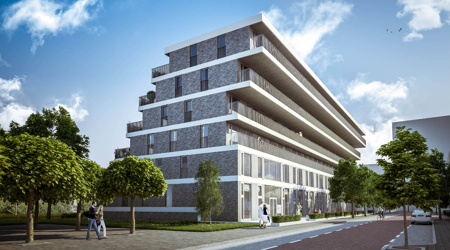 Terras OP ZUID: 50 terrace apartments near the Zuidas business district in Amsterdam, NOW FOR SALE